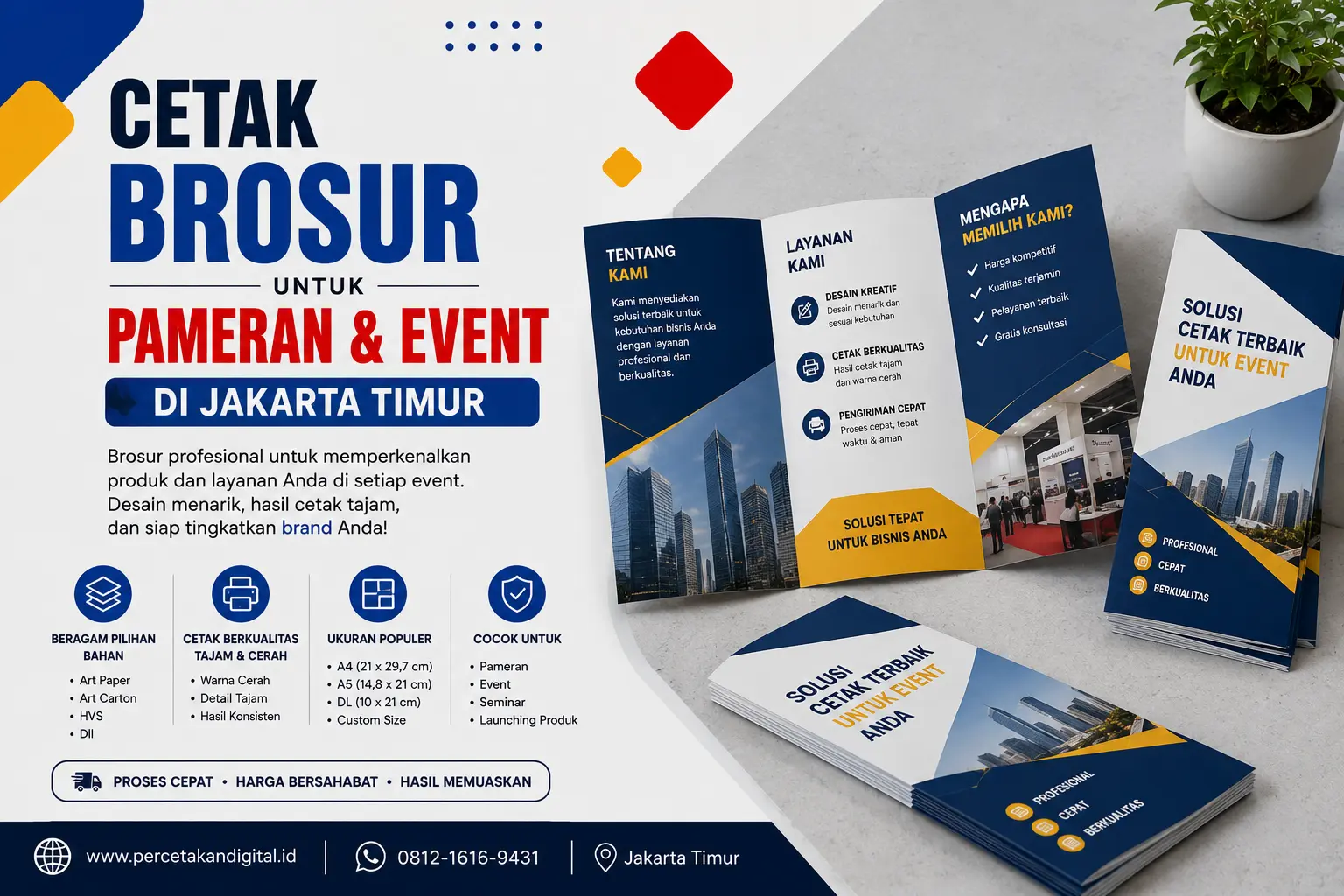 Cetak Brosur Pameran Jakarta Timur | Percetakan Digital