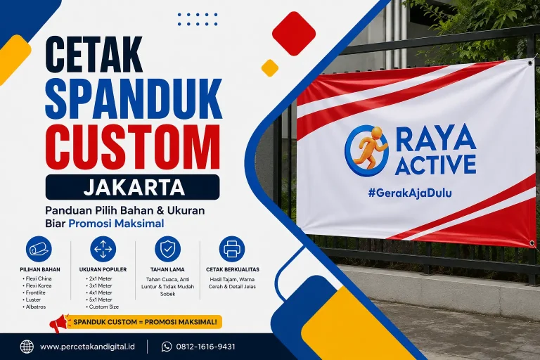 cetak spanduk custom jakarta bahan flexi tahan cuaca Percetakan Digital