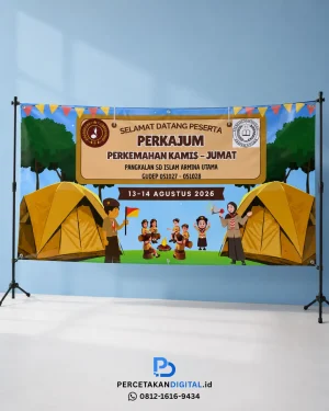 Cetak spanduk custom Jakarta hasil tajam bahan flexi