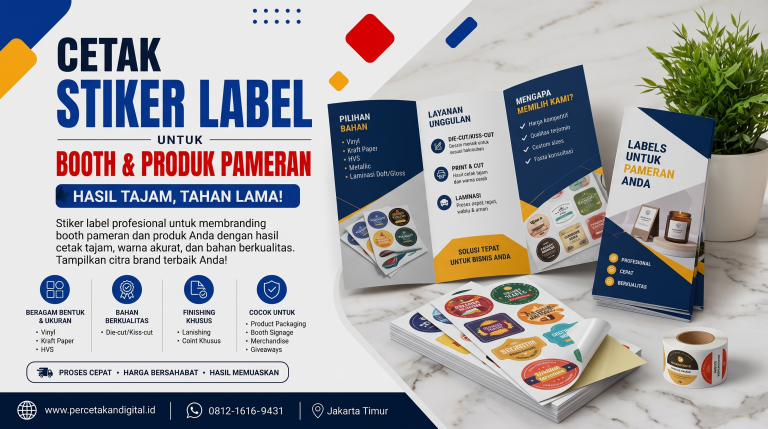 Cetak Stiker Booth Pameran Jakarta Timur | Percetakan Digital Jakarta Timur Buka 24 Jam