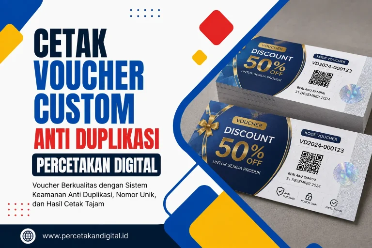 cetak voucher custom promosi bisnis Percetakan Digital