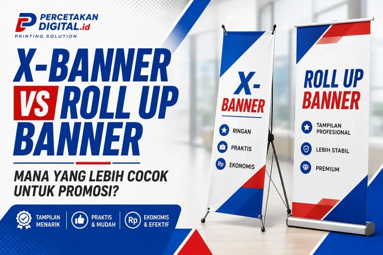 Cetak X-Banner vs Roll Up Banner: Mana yang Lebih Cocok untuk Promosi?