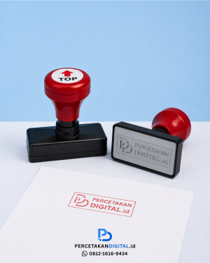 Cetak stempel custom Jakarta hasil presisi tinta awet